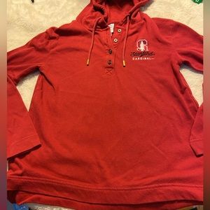 Champion Stanford Cardinals pullover drawstring hooded sweater red women S